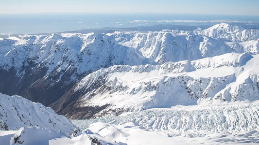 fox-glacier-snow-landing Image